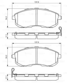 Комплект тормозных колодок BOSCH 0 986 494 572