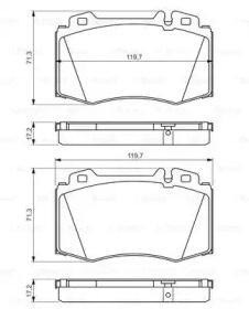 Комплект тормозных колодок BOSCH 0 986 494 576