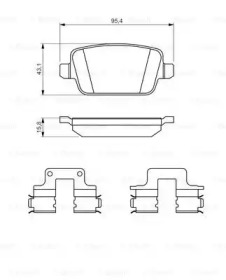 Комплект тормозных колодок BOSCH 0 986 494 639