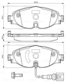 Комплект тормозных колодок BOSCH 0 986 494 660