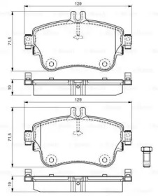 Комплект тормозных колодок BOSCH 0 986 494 663