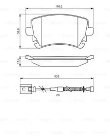 Комплект тормозных колодок BOSCH 0 986 494 669