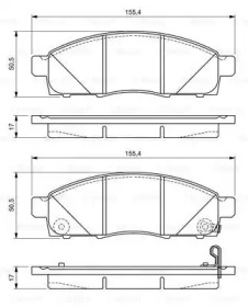 Комплект тормозных колодок BOSCH 0 986 494 673