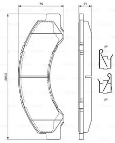 Комплект тормозных колодок BOSCH 0 986 494 677