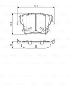 Комплект тормозных колодок BOSCH 0 986 494 678