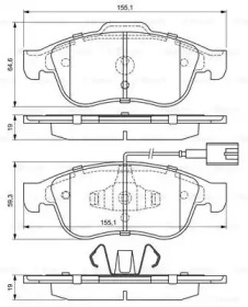 Комплект тормозных колодок BOSCH 0 986 494 680