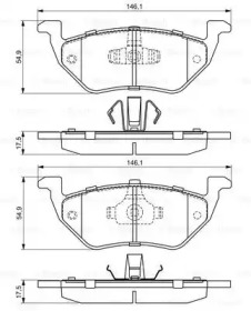 Комплект тормозных колодок BOSCH 0 986 494 683