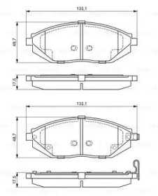 Комплект тормозных колодок BOSCH 0 986 494 684