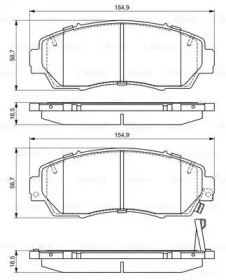 Комплект тормозных колодок BOSCH 0 986 494 685