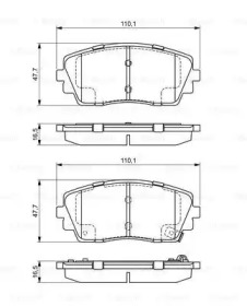 Комплект тормозных колодок BOSCH 0 986 494 688