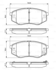 Комплект тормозных колодок BOSCH 0 986 494 692