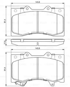 Комплект тормозных колодок BOSCH 0 986 494 693