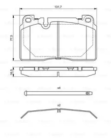 Комплект тормозных колодок BOSCH 0 986 494 694