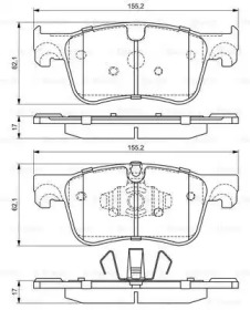 Комплект тормозных колодок BOSCH 0 986 494 695