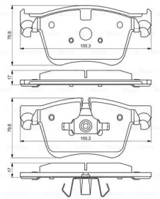 Комплект тормозных колодок BOSCH 0 986 494 696