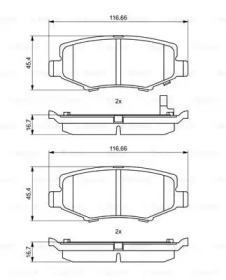 Комплект тормозных колодок BOSCH 0 986 494 706