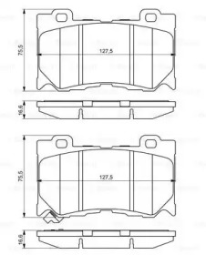 Комплект тормозных колодок BOSCH 0 986 494 707