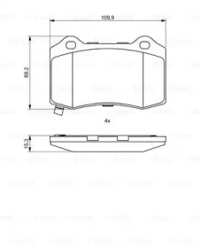 Комплект тормозных колодок BOSCH 0 986 494 708