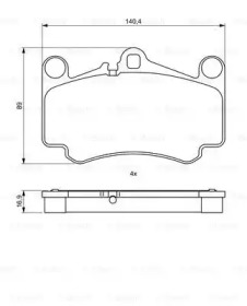 Комплект тормозных колодок BOSCH 0 986 494 710