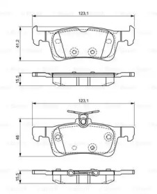 Комплект тормозных колодок BOSCH 0 986 494 715