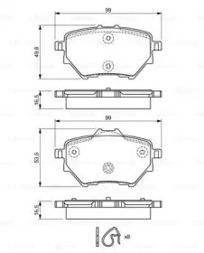 Комплект тормозных колодок BOSCH 0 986 494 716