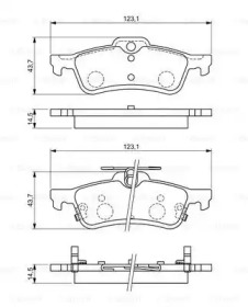 Комплект тормозных колодок BOSCH 0 986 494 719