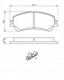 Комплект тормозных колодок BOSCH 0 986 494 720