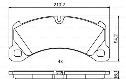 Комплект тормозных колодок BOSCH 0 986 494 757