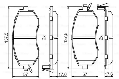 Комплект тормозных колодок BOSCH 0 986 494 761