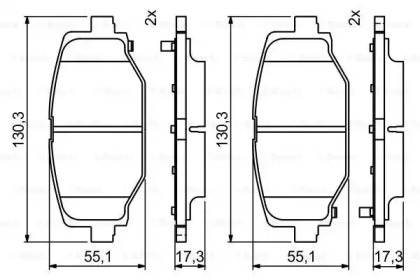 Комплект тормозных колодок BOSCH 0 986 494 767