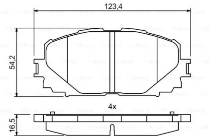 Комплект тормозных колодок BOSCH 0 986 494 770