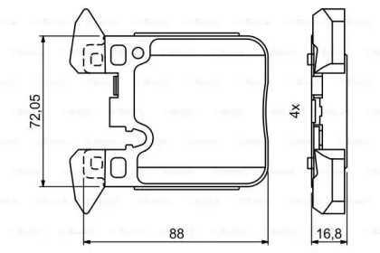 Комплект тормозных колодок, дисковый тормоз BOSCH 0 986 494 774