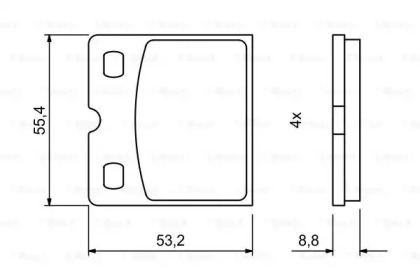 Комплект тормозных колодок, дисковый тормоз BOSCH 0 986 494 775