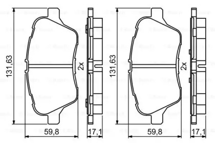 Комплект тормозных колодок BOSCH 0 986 494 792