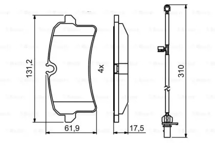 Комплект тормозных колодок BOSCH 0 986 494 841