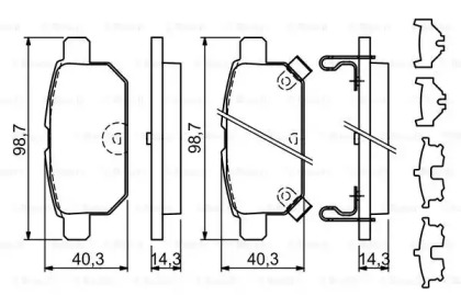 Комплект тормозных колодок BOSCH 0 986 494 931