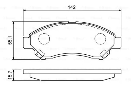 Комплект тормозных колодок, дисковый тормоз BOSCH 0 986 494 936