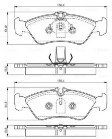 Комплект тормозных колодок BOSCH 0 986 495 000