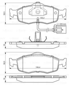 Комплект тормозных колодок BOSCH 0 986 495 003