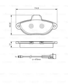 Комплект тормозных колодок BOSCH 0 986 495 006