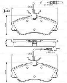 Комплект тормозных колодок BOSCH 0 986 495 008