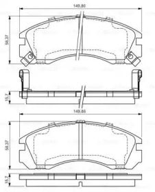 Комплект тормозных колодок BOSCH 0 986 495 013