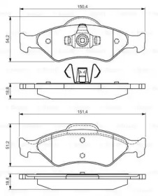 Комплект тормозных колодок BOSCH 0 986 495 019