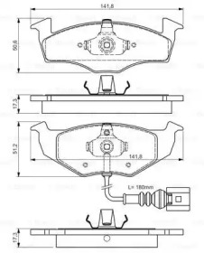 Комплект тормозных колодок BOSCH 0 986 495 021