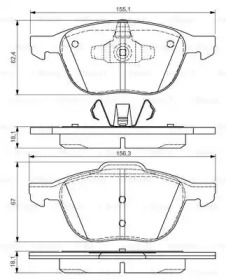 Комплект тормозных колодок BOSCH 0 986 495 023