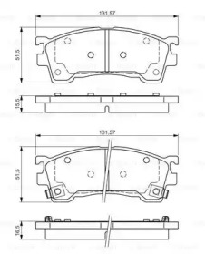 Комплект тормозных колодок BOSCH 0 986 495 029