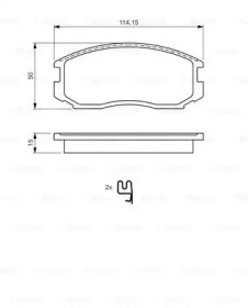 Комплект тормозных колодок BOSCH 0 986 495 030