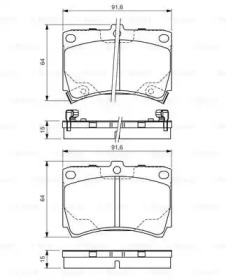 Комплект тормозных колодок BOSCH 0 986 495 037