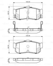 Комплект тормозных колодок BOSCH 0 986 495 038