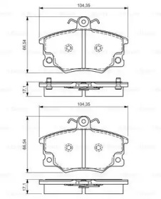 Комплект тормозных колодок BOSCH 0 986 495 041